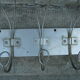 School or industrial wall-mounted door 7 double patères