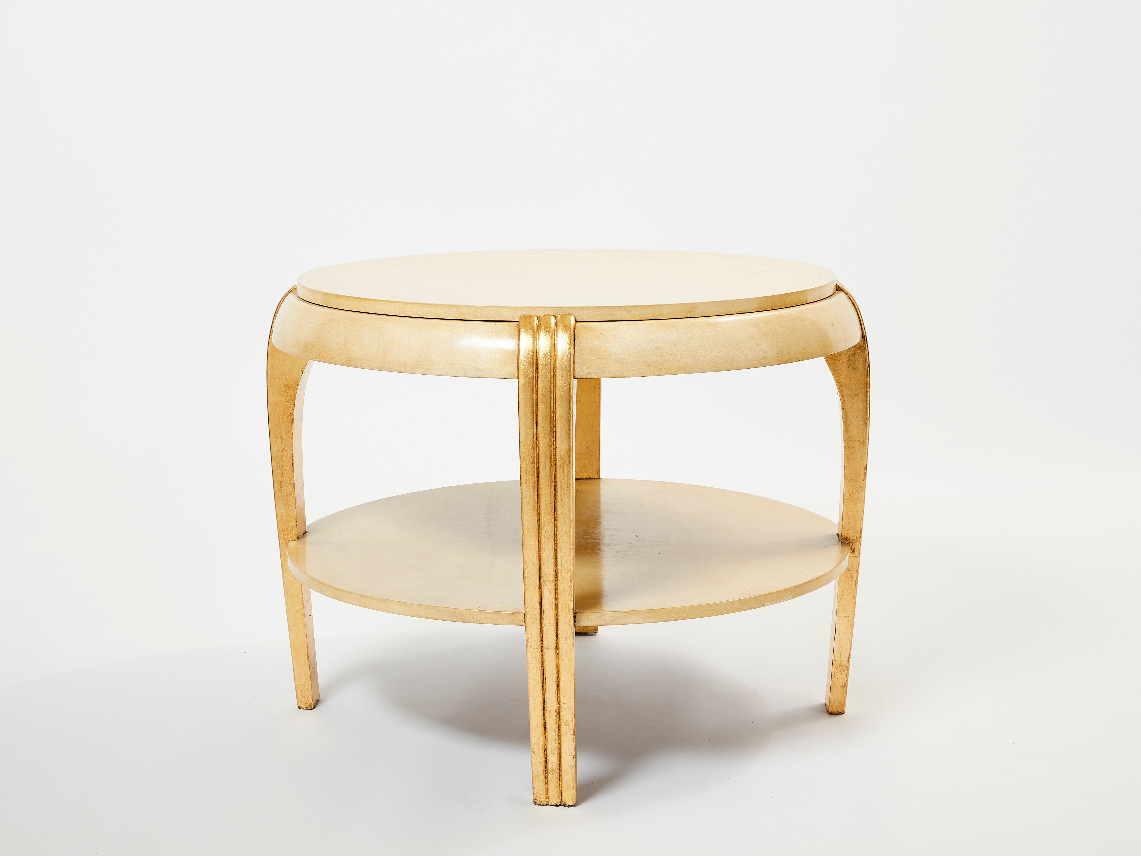 Side table parchment gilding 1930s