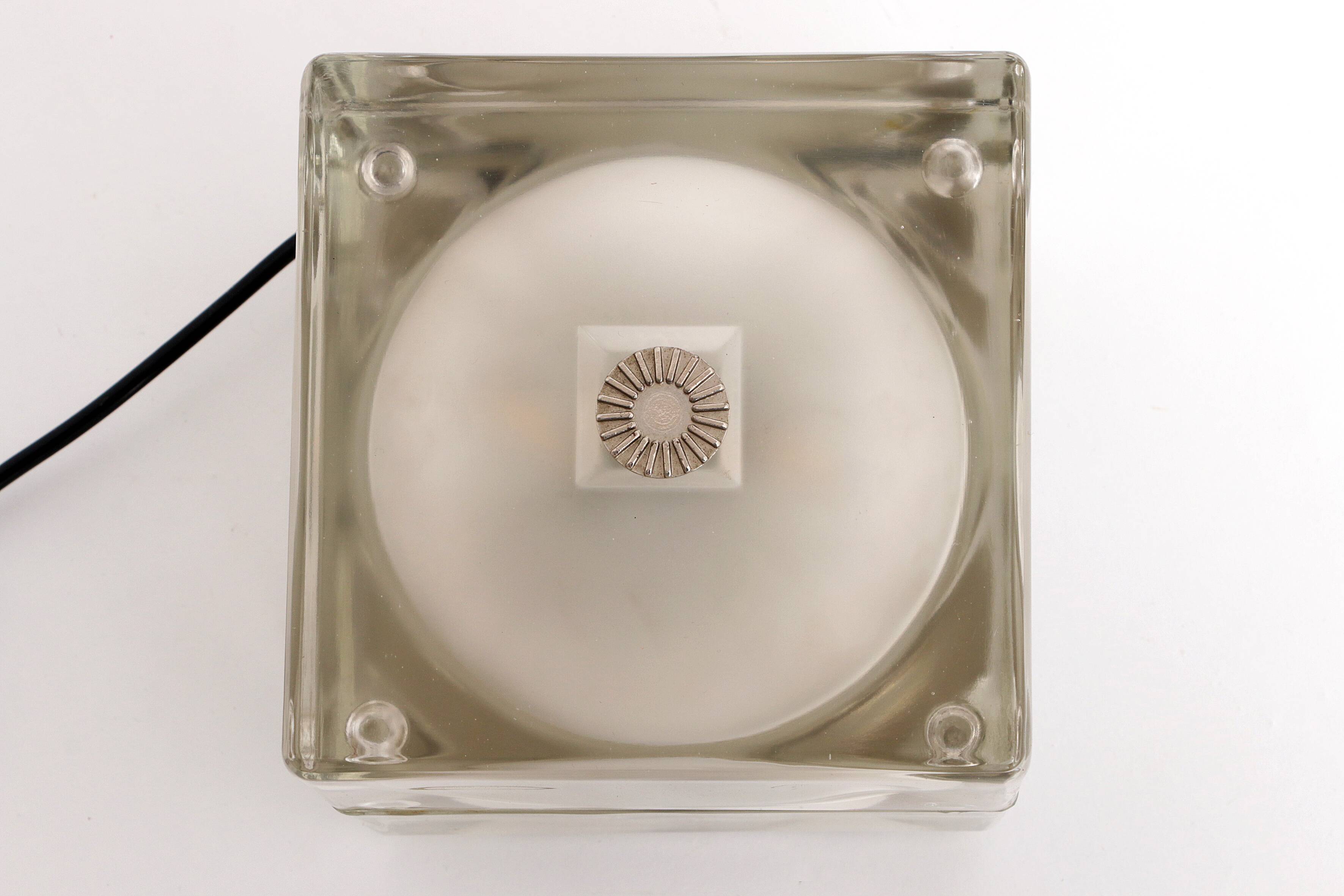 Alessandro Mendini “Cubosfera” Table Lamp Metal Crome Glass 1968 Italy