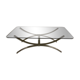 Table basse design 1970 chromée