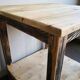 Vintage wooden side table, entrance console, square pedestal table 2 floors.