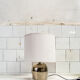 Chromed metal table lamp anni '70 italia