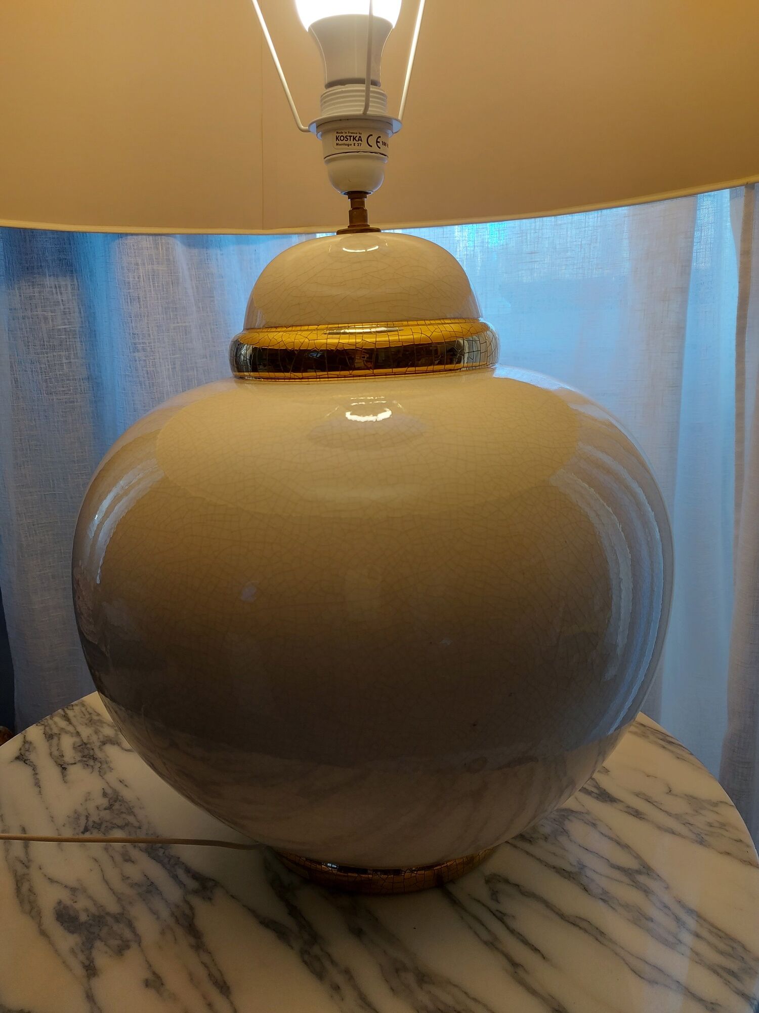 Large ceramic lamp from the 80's KOSTKA