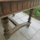 Square wooden table with 3 extensions
