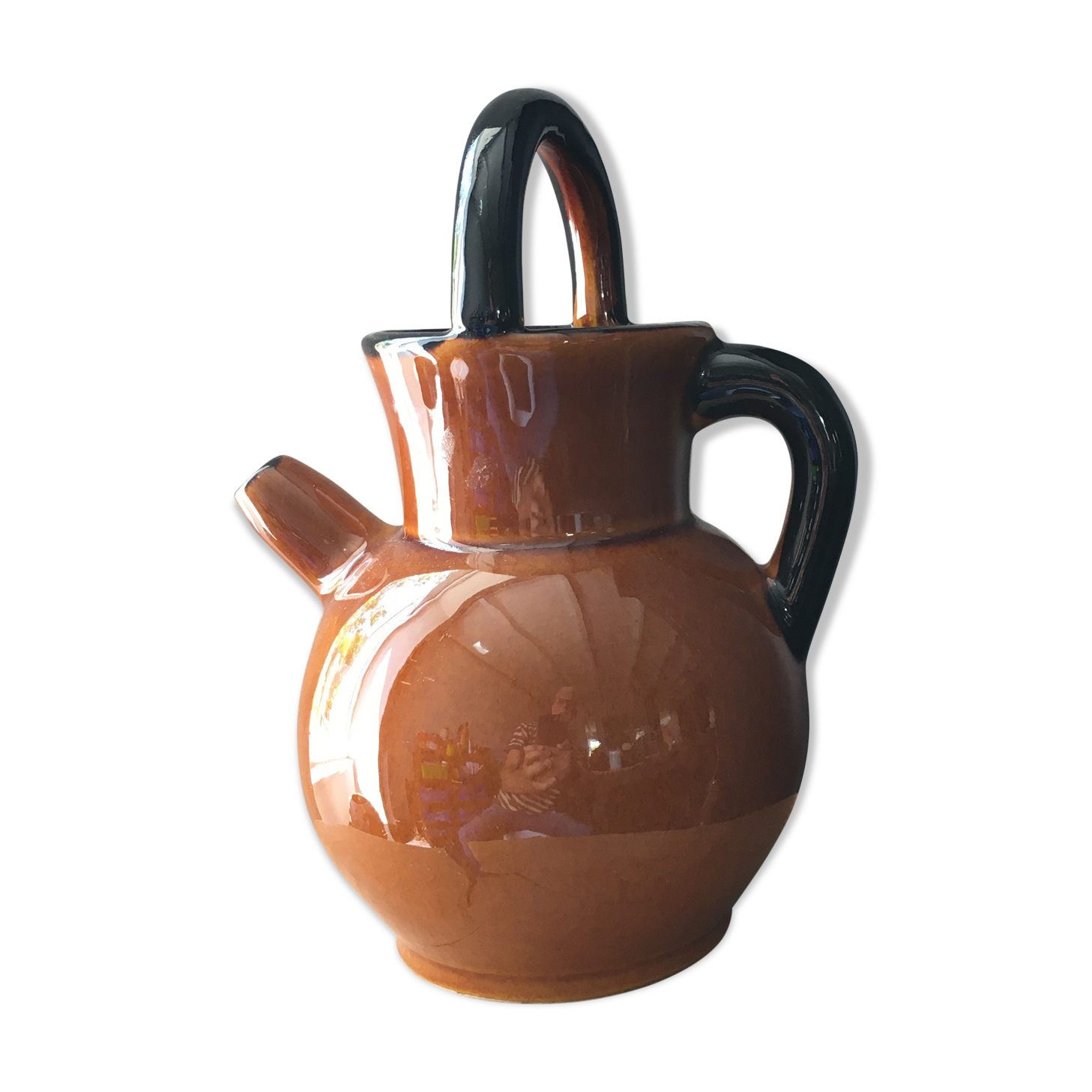 Glazed amber jug