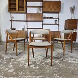 Kai Kristiansen Model 31 vintage Danish teak dining chairs