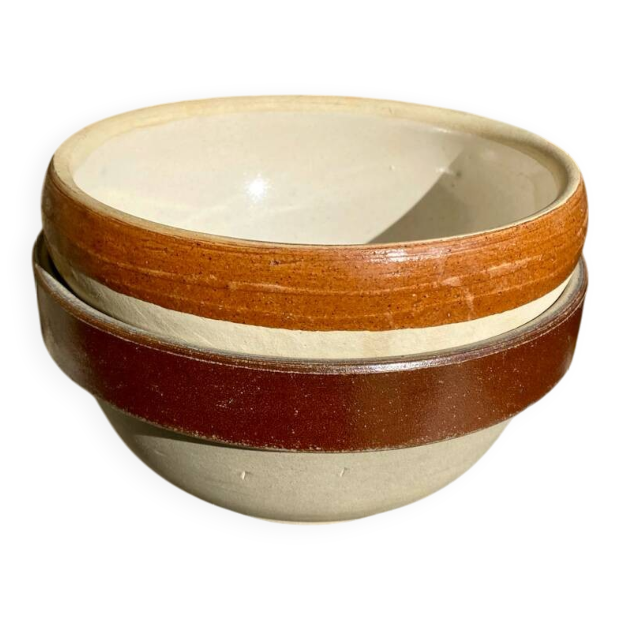 Antique stoneware salad bowls