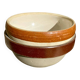 Antique stoneware salad bowls