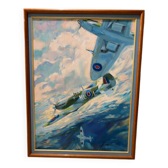 Spitfire aircraft painting by Lengelle