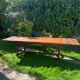 Solid oak farmhouse table with extensions