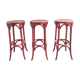 Trois tabourets bistrot bois courbé