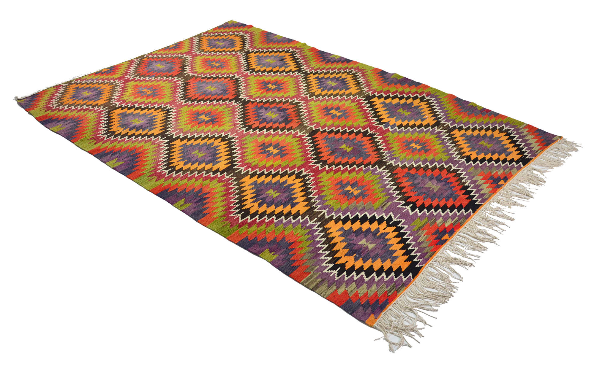 Anatolian handmade kilim rug 292 cm x 206 cm