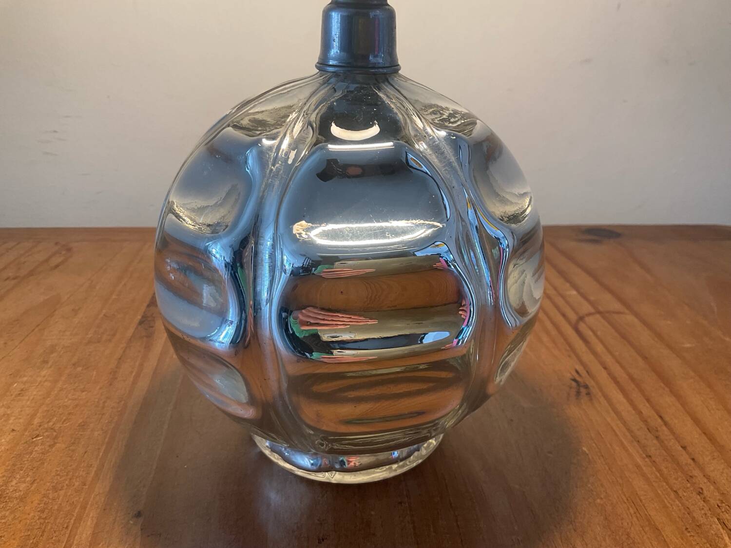 Mercury glass lamp base from the 1950s