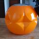 Vintage Putzler pendant lamp in Orange and White Opaline