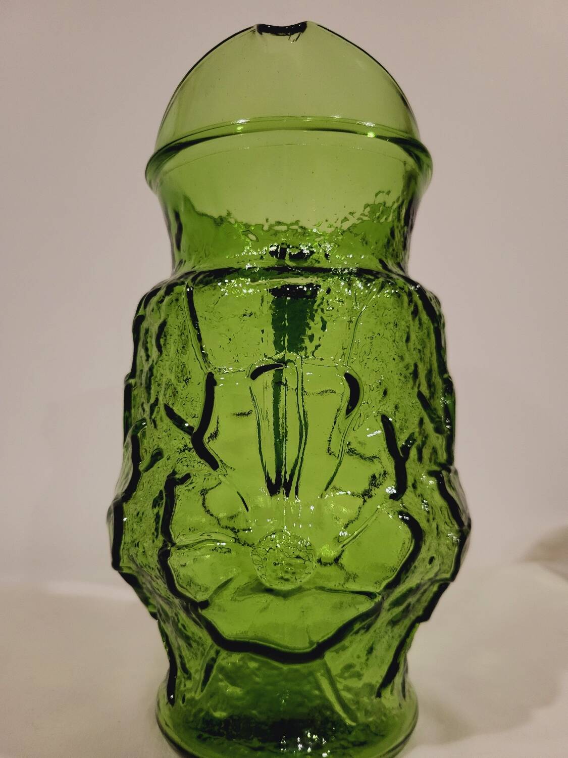 Marguerite embossed glass carafe