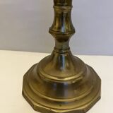 Vintage yellow copper candle holder