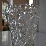 Vase vintage crystal mold czechoslovakia years 50