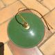 Suspension duo in green and white enamelled sheet metal new gold threads and socket