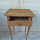 Bedside table from the 1900s, 1 drawer, waxed finish