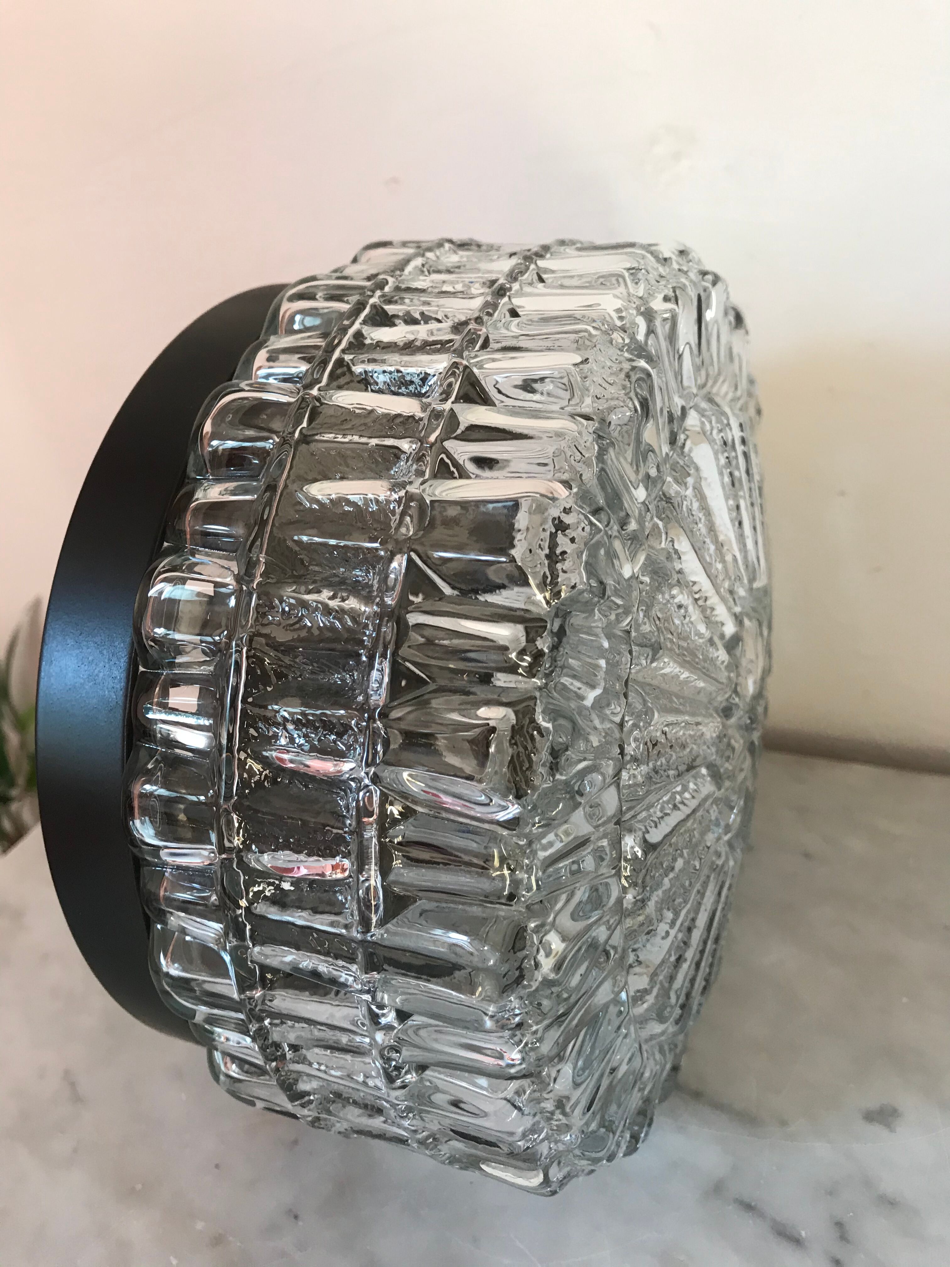 Vintage moulded glass ceiling light