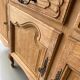 Vintage sideboard renovated in marquetry and raw solid wood