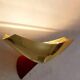Josep Lluscà halogen wall light for Arteluce "Servul" in brass and wood