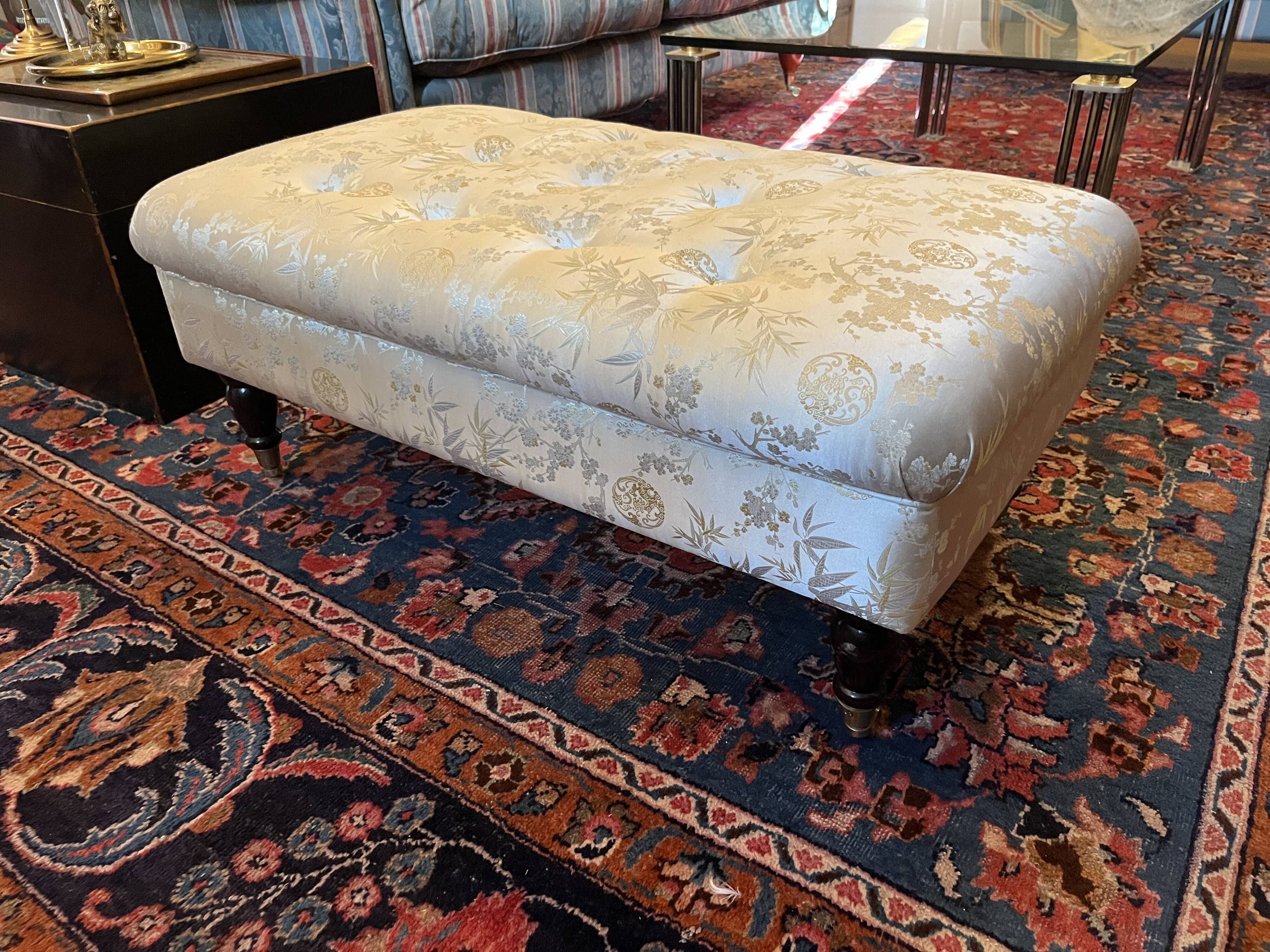 Vintage tufted Ottoman footstool. Ideal for decorators/resellers.
