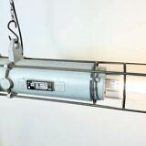 Grey Industrial Hanging Tube Light from Elektrosvit, 1980s
