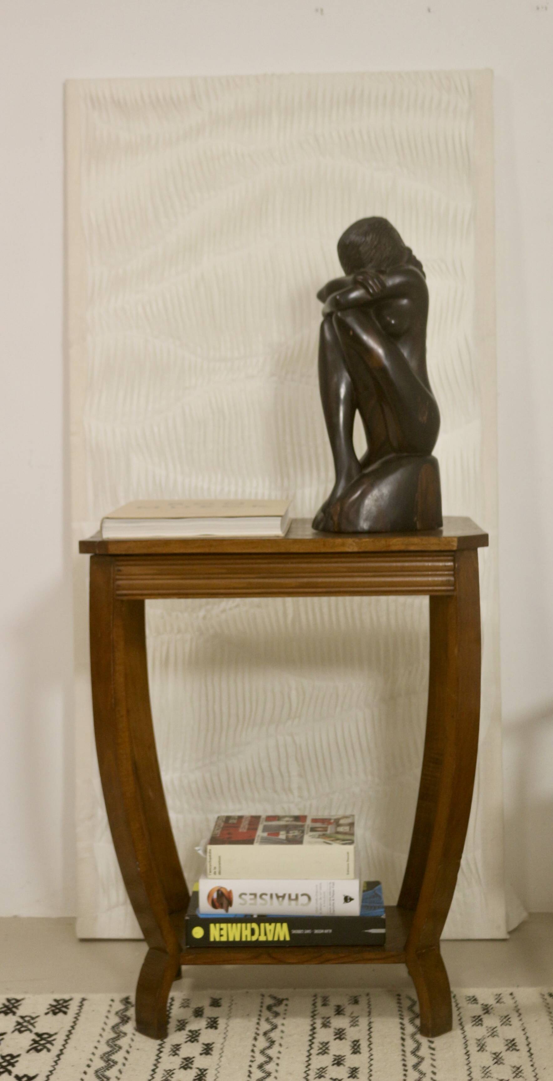 Art deco curved wood pedestal table ref bagatelle.