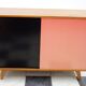 Jiri Jiroutek pink and black sideboard  Interier Praha 1960