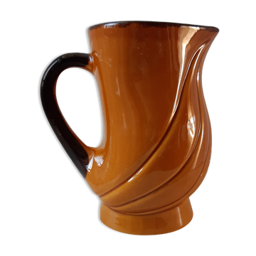 Ceramic pitcher signed Poët Laval Turban 70s
