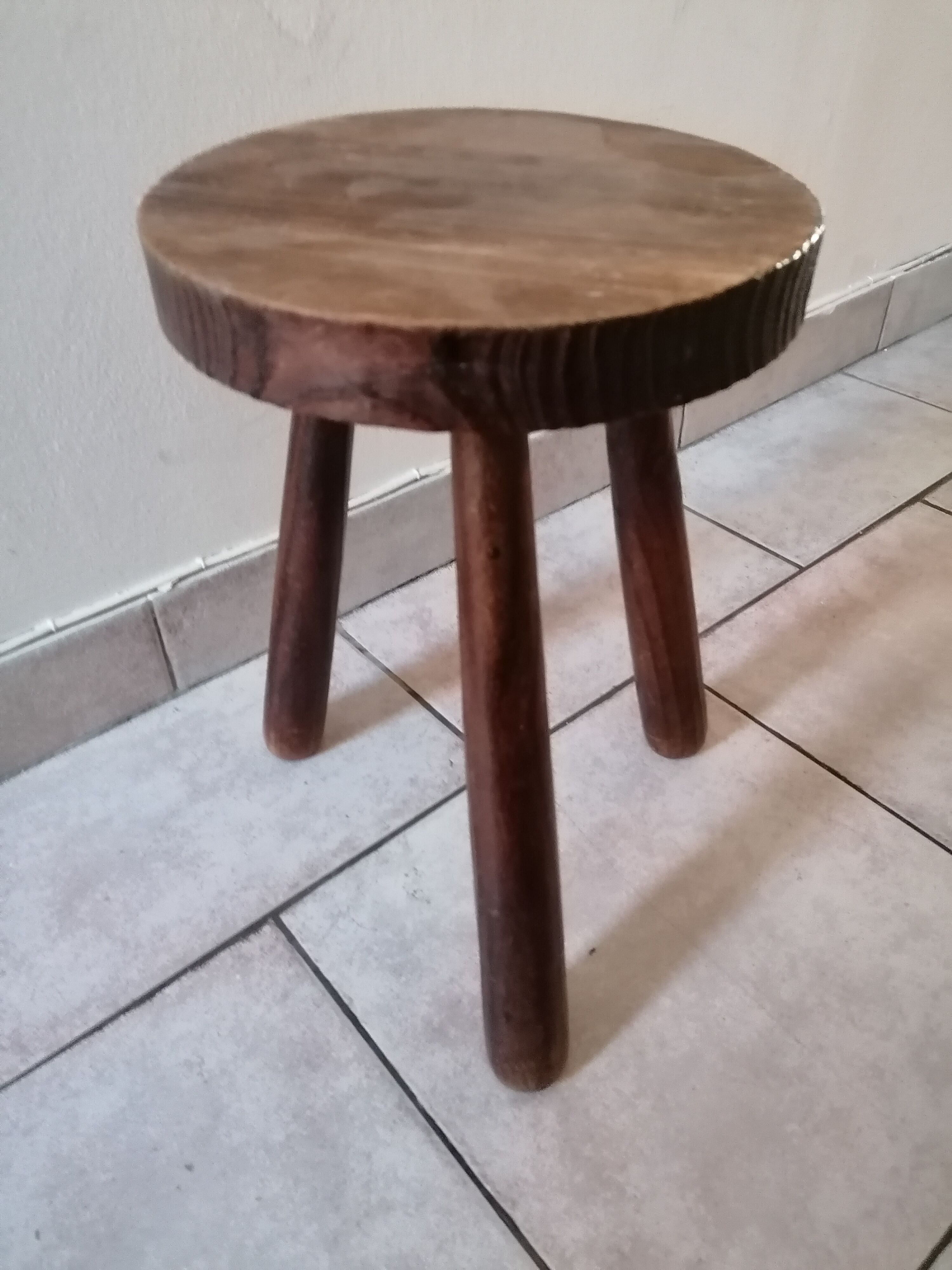 Tripod wooden stool