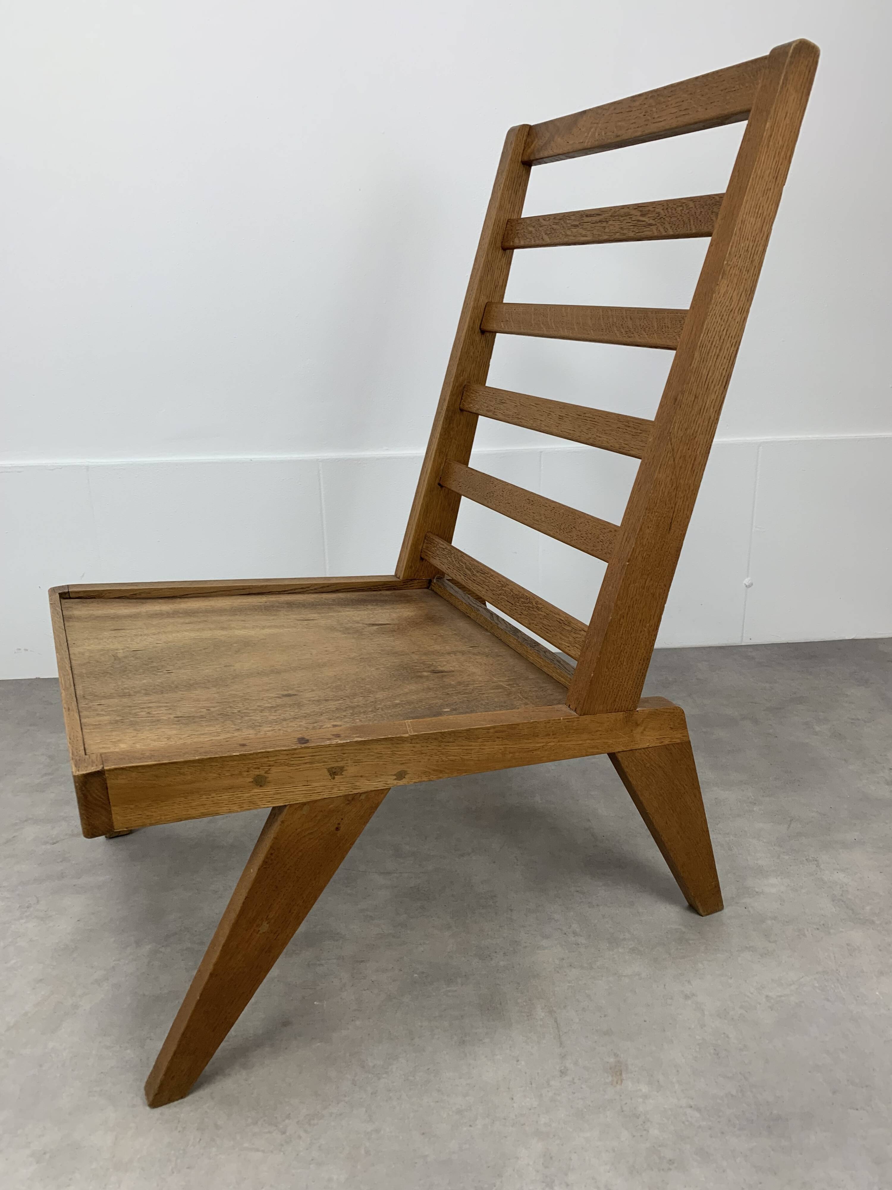 50s reconstruction armchair, wood