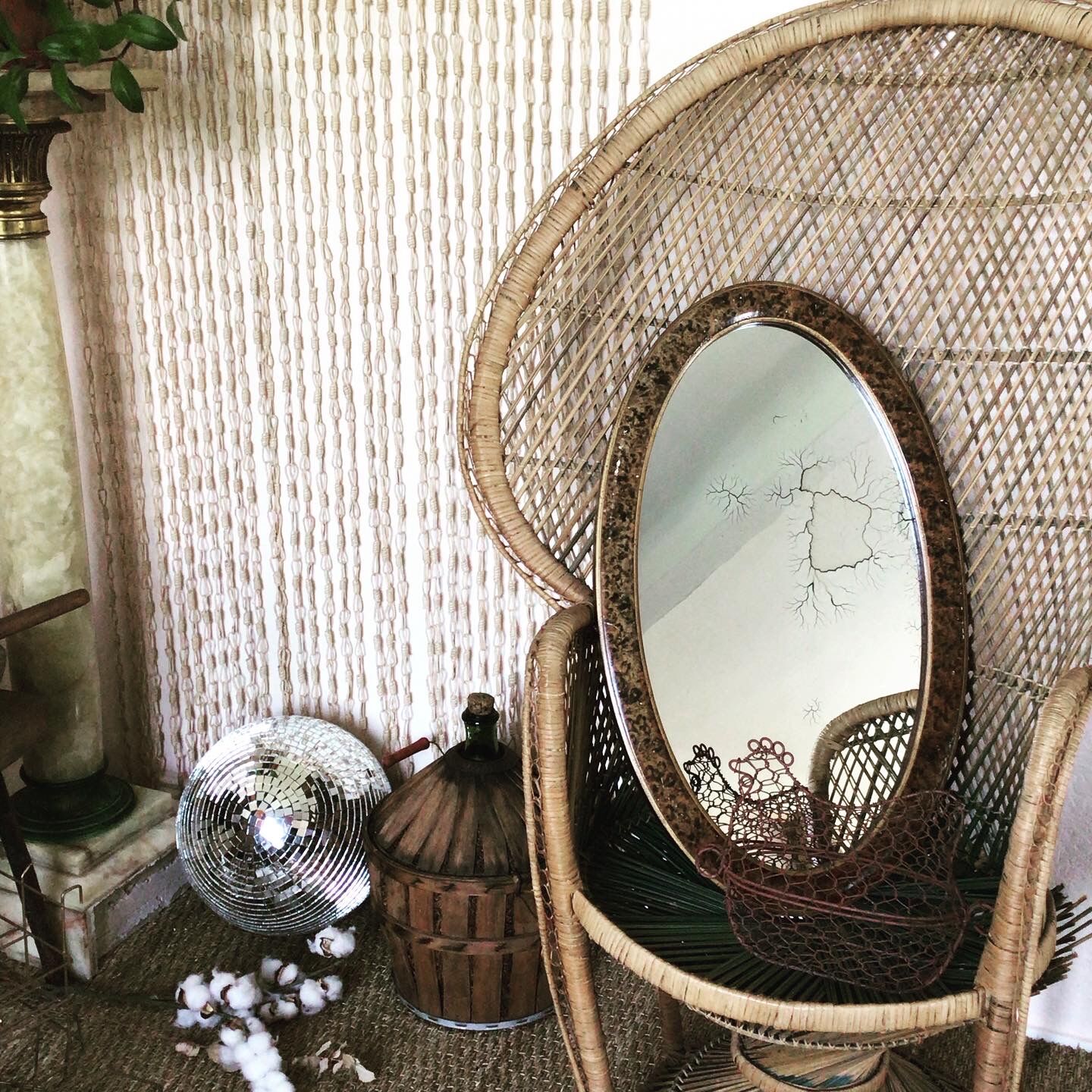 Old oval mirror