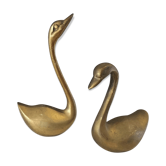 Paire de canards en laiton