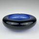 Blue glass ashtray by Per Lütken for Holmegaard, Denmark, 1962