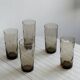 5 Luminarc France smoked water/orangeade glasses.