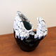 Black and white ceramic pitcher
