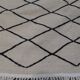 Handmade handmade Berber beige and black carpet in pure wool 216x147cm