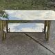Vintage brass and glass coffee table, 1970s