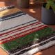 Handwoven recycled cotton rug - 40 x 60 cm