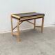 Solid wood and formica desk made by a cabinetmaker.