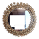 Miroir rond vintage en métal doré vers 1950