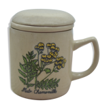Vintage sandstone tisanière on the theme of chamomile botany