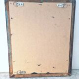 Old mercury mirror, in carved wood with silver leaf