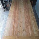 Large family bistro table with wooden top 190cm
