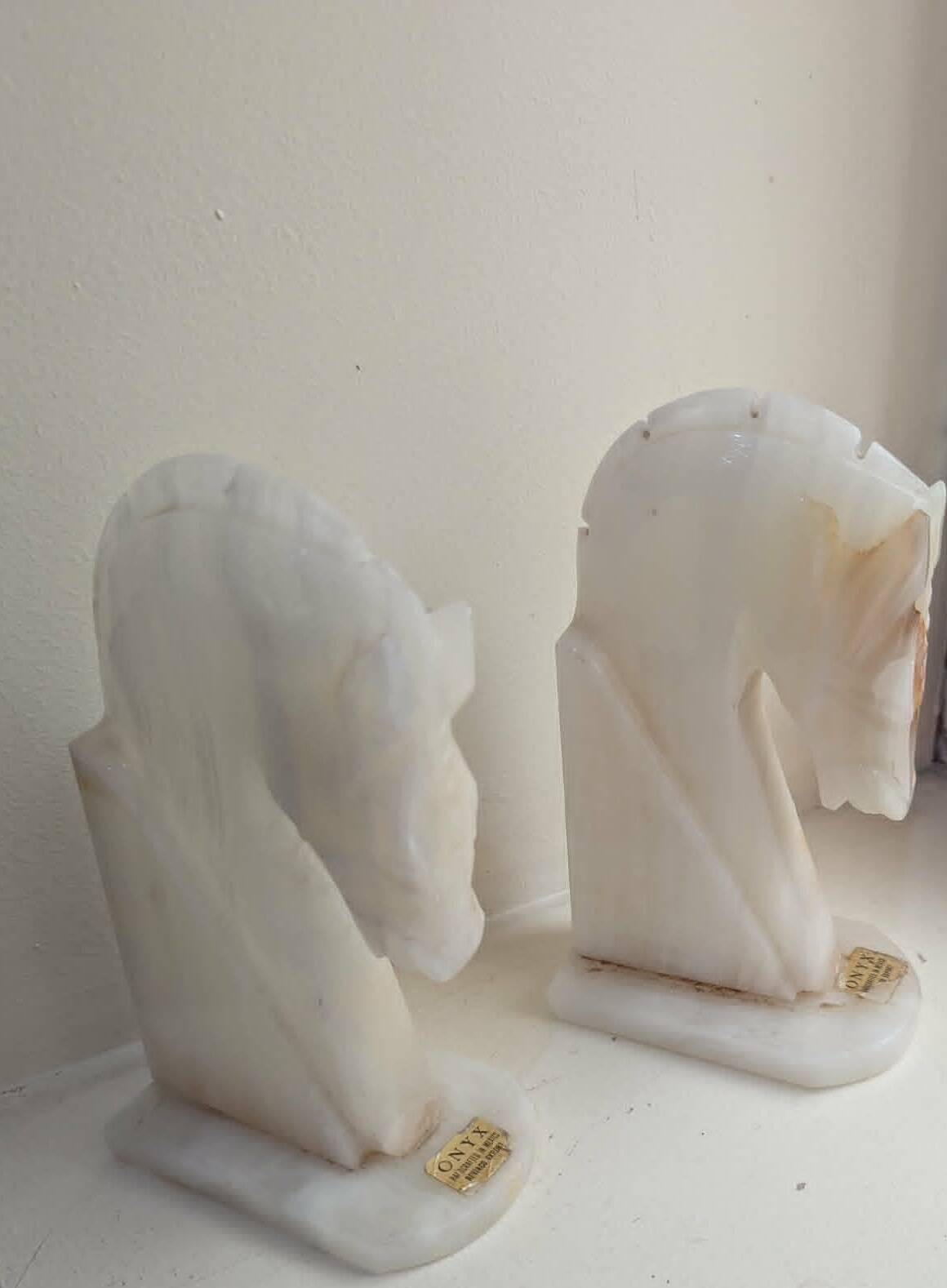Pair of bookends in Onyx from the 1960s.