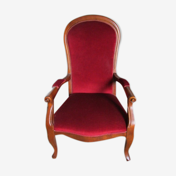 Fauteuil Voltaire en merisier