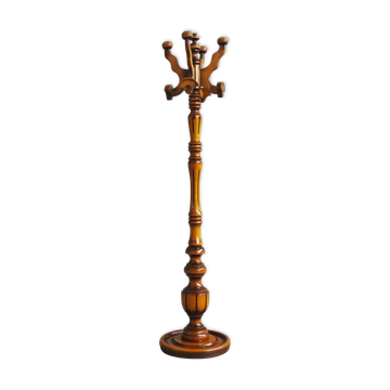 Column hanger in walnut turned beech, 1970s