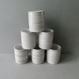 6 ceramic mugs signed Grandjean Jourdan, Vallauris